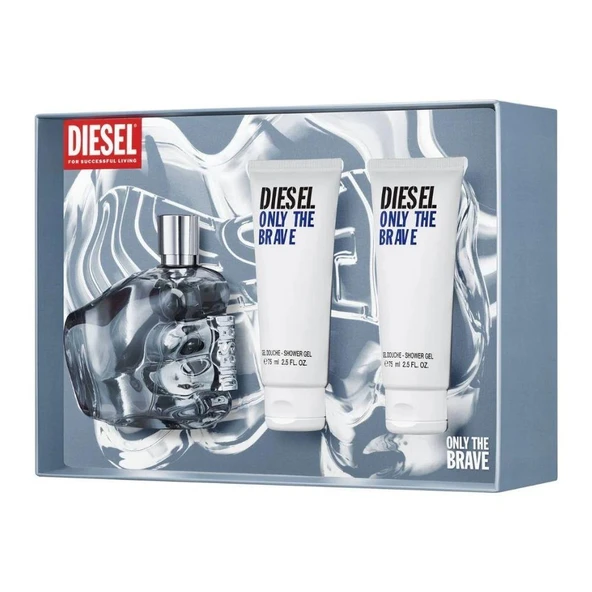 Diesel Only The Brave EDT 125 ml + 2x75 ml Duş Jeli Erkek Parfüm Seti - 2