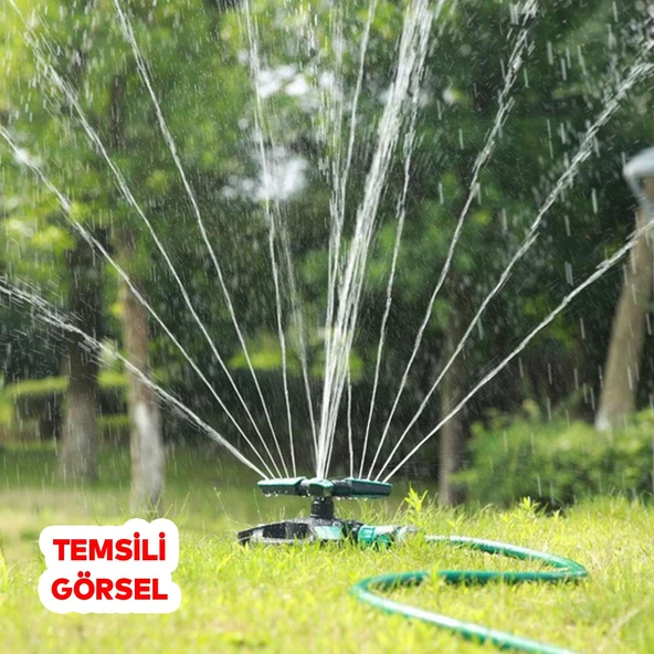 Tablalı Hareketli Su Fıskiyesi 3 Başlıklı Dönerli Bahçe Çim Sulama Aparatı Plastik DY6064G - 2