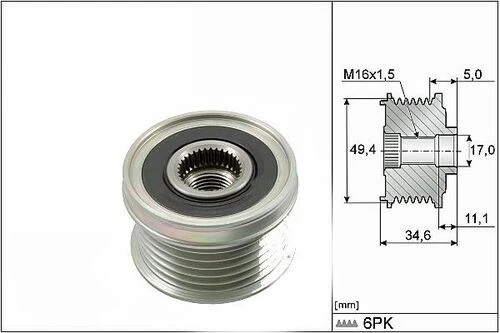 VALEO 588018 ALTERNATÖR KASNAĞI GOLF V VI JETTA PASSAT / IBIZA LE - 1