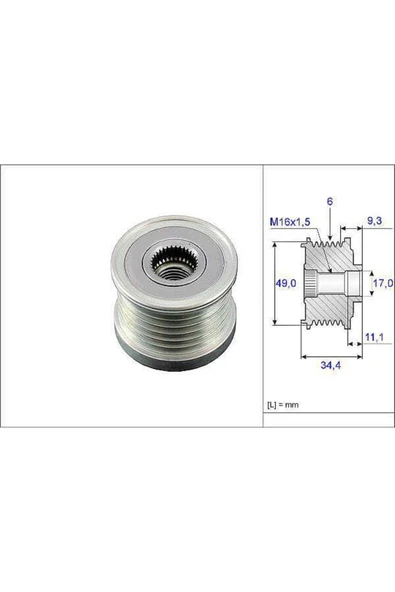 588056 Alternatör Kasnağı Bmw 3 E46 3.16 ürün görseli 1