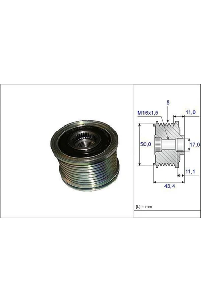 Alternatör Kasnagı Mercedes Classe M W164 Uyumlu ürün görseli 1