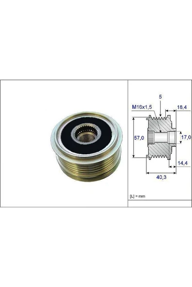 Alternatör Kasnagı Accent Era 07-11 Accent Era Accent Blue 12-13 Getz 02-10 I10 08-11 I20 08-11 I30 ürün görseli 1