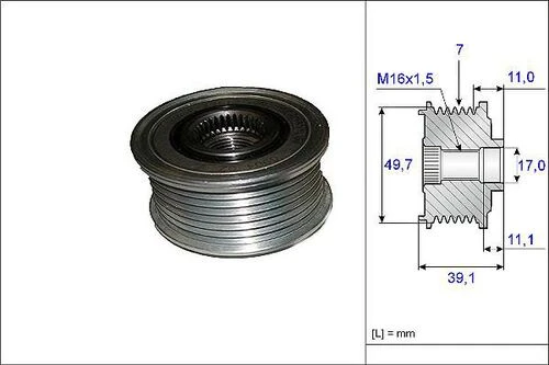 VALEO 588072 Alternatör Kasnağı Mercedes Classe S W220 ürün görseli 1