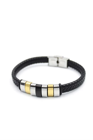 Deri Erkek Bileklik - ÇOK RENKLİ - 2