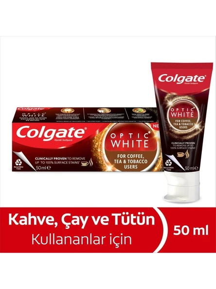 Colgate Optic White Kahve, Çay ve Tütün Kullanıcıları Için Diş Macunu 2 x 50 ml - 2
