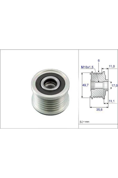 Alternatör Kasnagı Mercedes C 200 220 E200 220 uyumlu ürün görseli 1