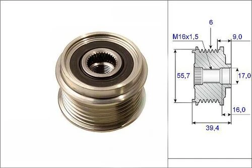 VALEO 588013 ALTERNATÖR KASNAĞI POLO / IBIZA / FABIA 1.2 - 1