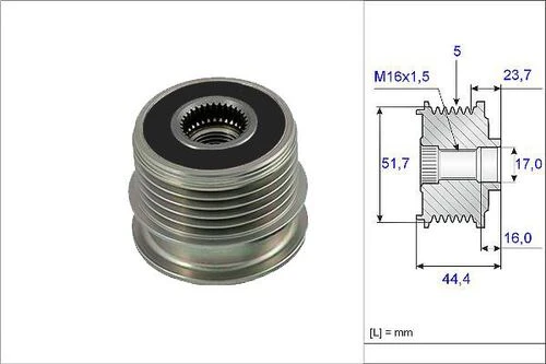 VALEO 588083 ALTERNATÖR KASNAĞI MERCEDES CLASSE A W168 VANEO 99-0 ürün görseli 1