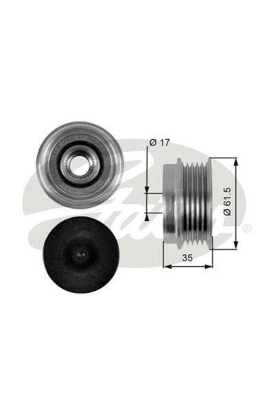 Gates OAP7033 ALTERNATÖR KASNAĞI PASSAT 97-00 / A4 1.9 TDI 1.8 1. ürün görseli 1