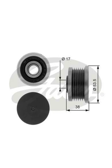 Gates OAP7081 ALTERNATÖR KASNAĞI MEGANE LAGUNA II TRAFIC MASTER 1 ürün görseli 1