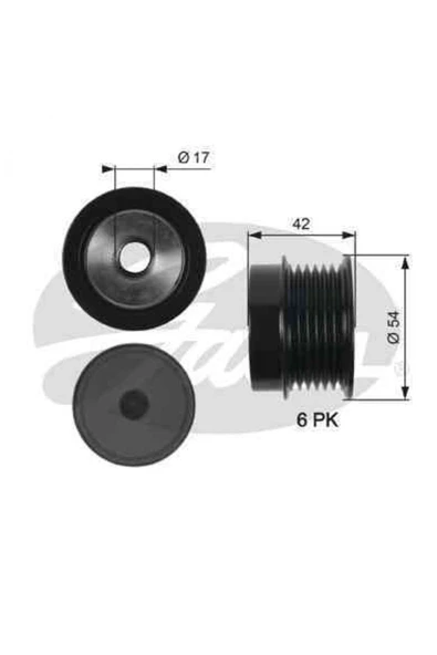 Gates OAP7035 Oap7035 Alternator Kasnagi ( Opel: 1.9cdti Astra H Vectra C Zafira ) 1204151 55564350 (WH387329) ürün görseli 1