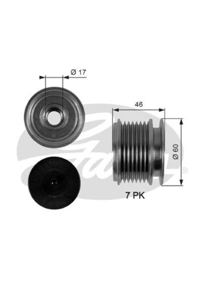Gates OAP7056 Oap7056 Alternator Kasnagı W203 02>07 Cl203 02>08 C209 02>09 R171 04>11 Vıano W639 10> Sprınter 08> ürün görseli 1