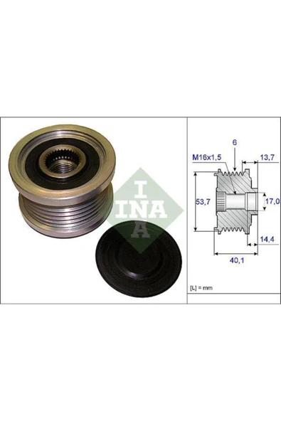 INA 535020210  ALTERNATÖR KASNAĞI ASTRA J INSIGNIA A14NET ürün görseli 1