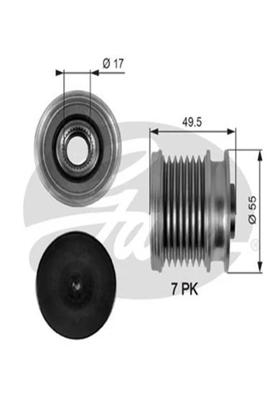 Gates OAP7086 Oap7086 Alternator Kasnagi (MERCEDES: C300 320 350 CLS320 CLS350 E350 SPRİNTER 06.06 (WT271619) ürün görseli 1