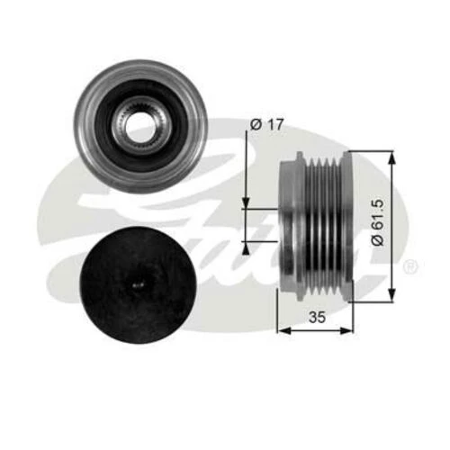 Gates OAP7076 ALTERNATÖR KASNAĞI PASSAT / A4 A6 ürün görseli 1