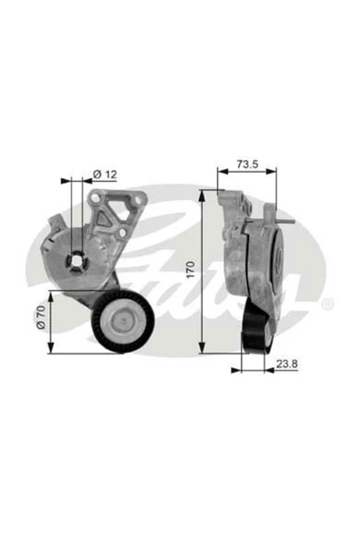 Gates T38148 Alternator Kasnagı Demır Kutuklu Fabıa Octavıa Iı Caddy Iıı Golf Iv / V T5 1.6 1.8 1.8t 2.0 2