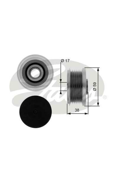 Gates OAP7077 Oap7077 Alternatör Kasnagi C-Elysee C2 C3 Nemo Berlingo 1.4 539668052 ürün görseli 1