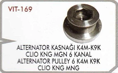 Vitesse 169 Alternatör Kasnak Clio Iı-megane -kangoo -scenic K4m-k4j-k9k-f4p 6 Kanal 7700110616 ürün görseli 1