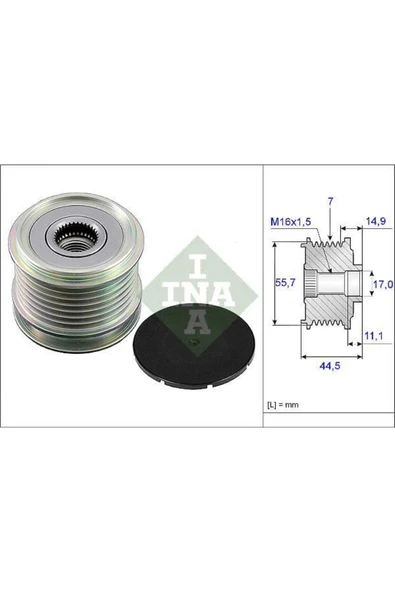 INA 535004210  ALTERNATÖR KASNAĞI MERCEDES C SERISI C180 C200 C230 ürün görseli 1