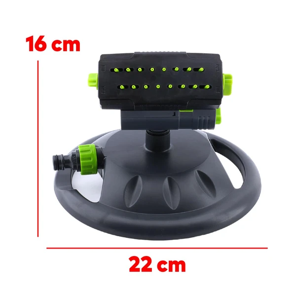 Tablalı Hareketli Su Fıskiyesi Tabancası 16 Çıkışlı Dönerli Bahçe Çim Sulama Aparatı Plastik DY7080 - 4