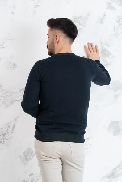 SAN&FA REGULAR FİT DESENLİ ERKEK TRİKO KAZAK - Resim 11