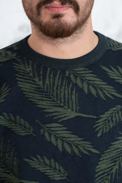 SAN&FA REGULAR FİT DESENLİ ERKEK TRİKO KAZAK - Resim 10