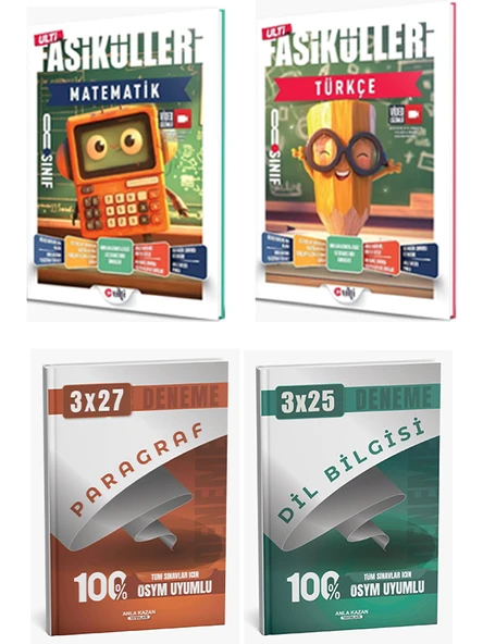 Ulti + Anla Kazan 2026 LGS Türkçe Matematik Fasikülleri + Anla Kazan Deneme 4 lü Set ürün görseli 1