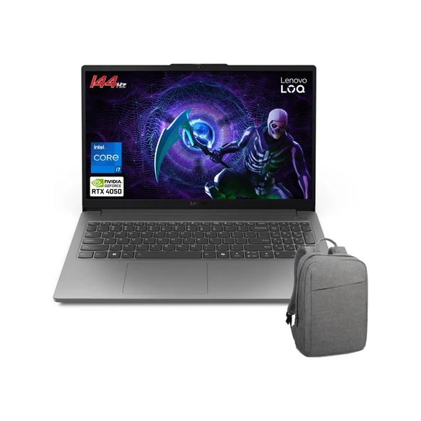 Loq Intel Core I7-12650HX 32GB 512GB SSD RTX4050 (65W) Freedos 15.6 Fhd 83LK002VTR32512C Taşınabilir Bilgisayar + Çanta ürün görseli