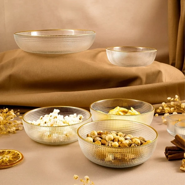 Fecra Loren 5'li Çerez Sunum Seti Gold - 3