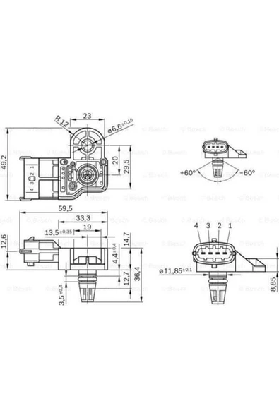Bosch 0281006171  Basınç Sensörü Ds-s3-tf - 1