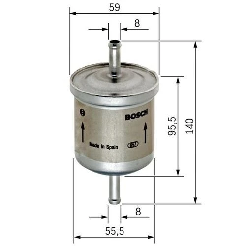 Bosch 0450905002  BENZİN FİLTRESİ UNO 70 / 106 205 306 309 / ASTRA