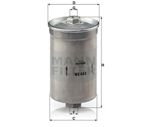Mann WK853 BENZİN FİLTRESİ FIESTA ESCORT IV 1.4 1.6 1.4 ürün görseli 1