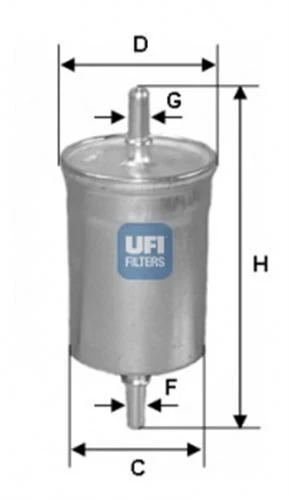 UFI 31.844.00  Benzin Filtresi Fiesta V Fusion / Mazda 2 1.25 1.3 1.4 1.6