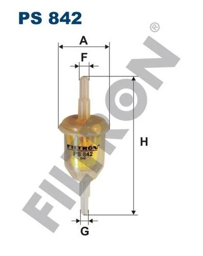 FTR PS842 Fıltron Ps842 Şeffaf Benzin Ara Filtre (Küçük Tip) Üniversal - 1