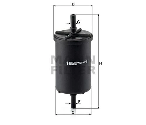 Mann WK6002 BENZİN FİLTRESİ CLIO I II III KANGOO MEGANE I II LAGU ürün görseli 1