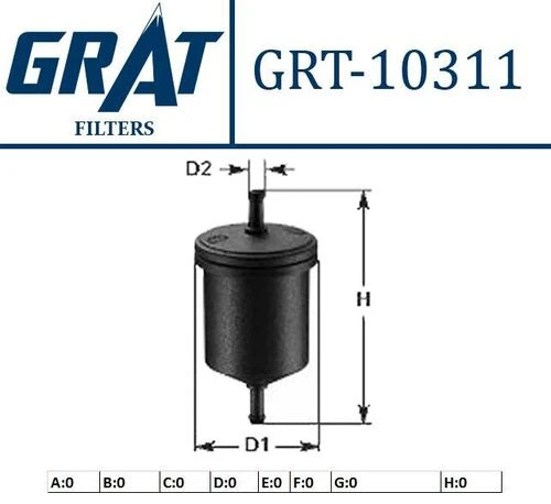 Grat 10311  BENZİN FİLTRESİ TEMPRA UNO 70 1.4 1.6 JETRONIK FİLTRE ürün görseli 1