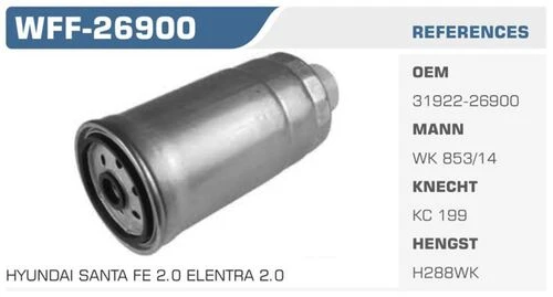 Winkel WFF -26900  BENZİN FİLTRESİ ELANTRA SANTA FE 2.0 ürün görseli 1