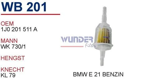 Wunder WB201 Benzin Filtresi Bmw 3 E-21] E-30] 5 E-12] E28] Şeffaf Benzin Filtresi
