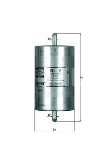 Mahle KL2 BENZİN FİLTRESİ R9 R11 R19 R21 CLIO I LAGUNA SAFRANE / 505 806 /