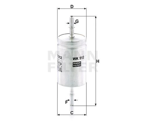 Mann WK512 Benzin Filtresi Marea Brava Bravo / Astra G Vectra B C Corsa B C Combo / Golf V Po III 94- Lupo Yakıt Filtresi 37881672 ürün görseli 1