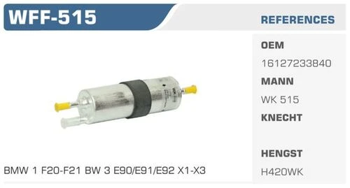 Winkel WFF -515  BENZİN FİLTRESİ BMW 1 BMW 3 BMW 5 BMW 6 BMW ürün görseli 1