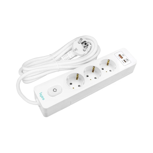 Byes BY80-140 USB Hızlı Şarjlı 3'lü Anahtarlı 2 Metre Kablolu Topraklı Priz | 20W PD QC Destekli - 2