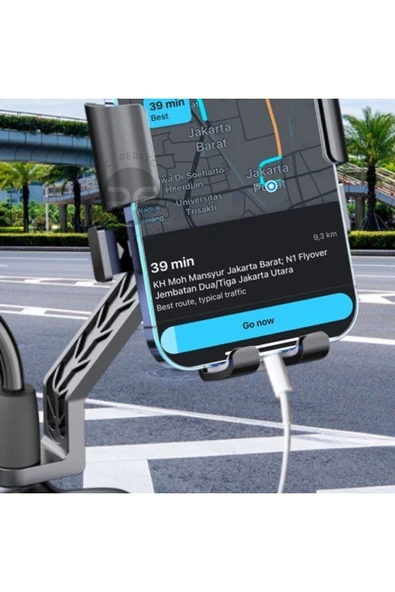 Motor,Motosiklet,Bisiklet ,Scooter İçin 360 Derece Dönebilen Dikiz Aynası Versiyonu Telefon Tu - 5