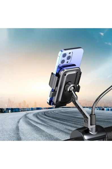 Motor,Motosiklet,Bisiklet ,Scooter İçin 360 Derece Dönebilen Dikiz Aynası Versiyonu Telefon Tu - 2