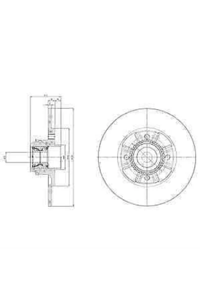 Delphi BG9115RS ARKA DİSK AYNASI MGN II (05-08)SCENIC  05-(270x82 ürün görseli 1