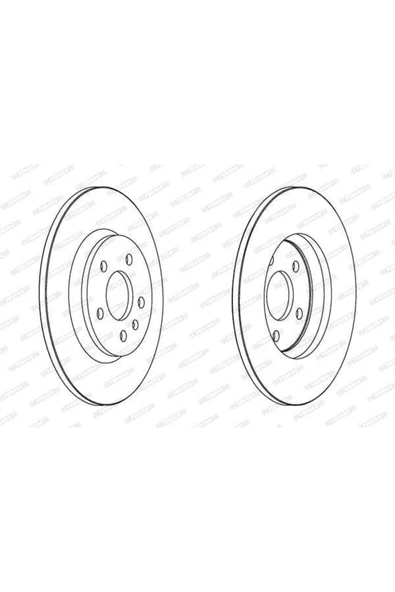 Ferodo DDF1666C Ddf1666c Disk Ayna Arka A4 A5 A6 A7 Q5 08- Bm (takım Fiyat) 36463 / Df4848 ürün görseli 1
