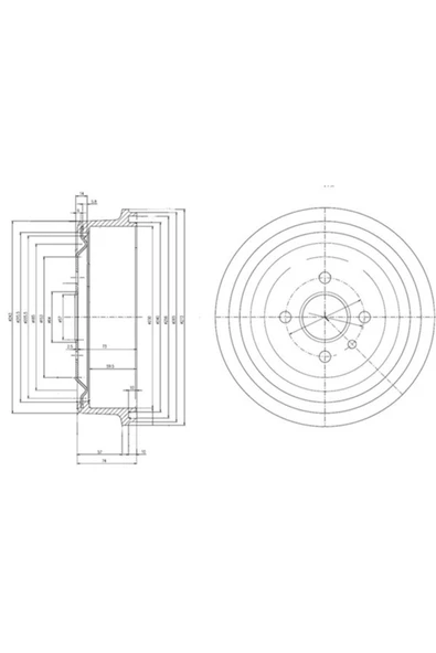 Delphi BF103 FREN KAMPANASI ARKA OPEL ASCONA. COMBO. CORSA VAN. KADETT. MANTA. REKORD 72 07/01