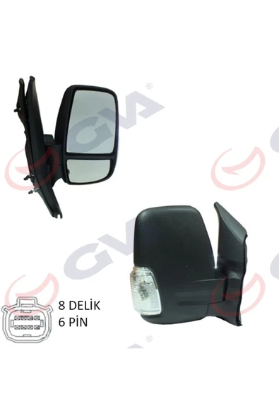 GVA 1032100 Dış Dikiz Aynası Sağ Elektrikli Isıtmalı Transit 14 Beyaz Sinyalli Desenli Konveks Vm-6329ehr  10 ürün görseli 1