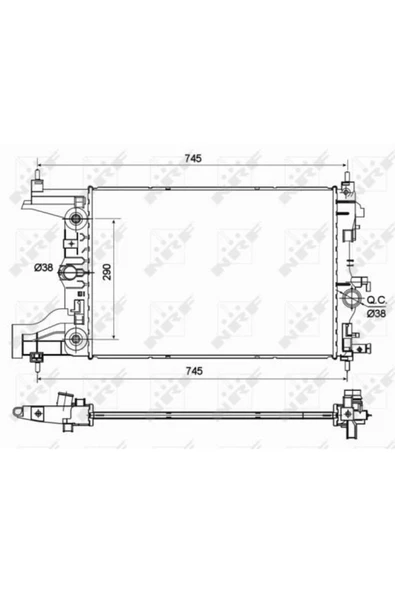 NRF 53122 MOTOR SU RADYATORU A.T ASTRA J 10-19 A16XER - B16XER CRUZE J300 CRUZE J305 F16D 58039816- ürün görseli