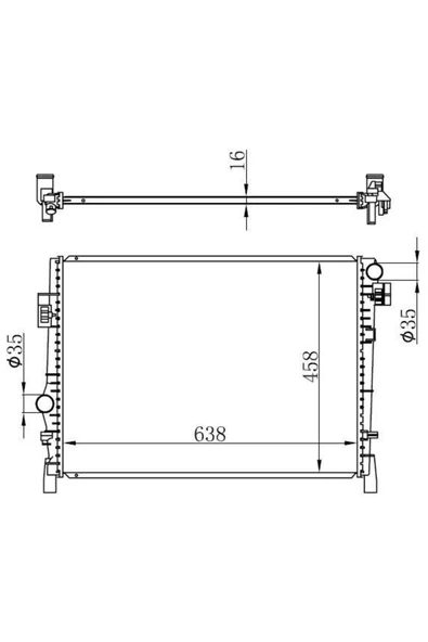 Ori BFI173016 Radyator Freemont 11> (mek Otom) (638x458x16) Or Bfı173016 ürün görseli 1